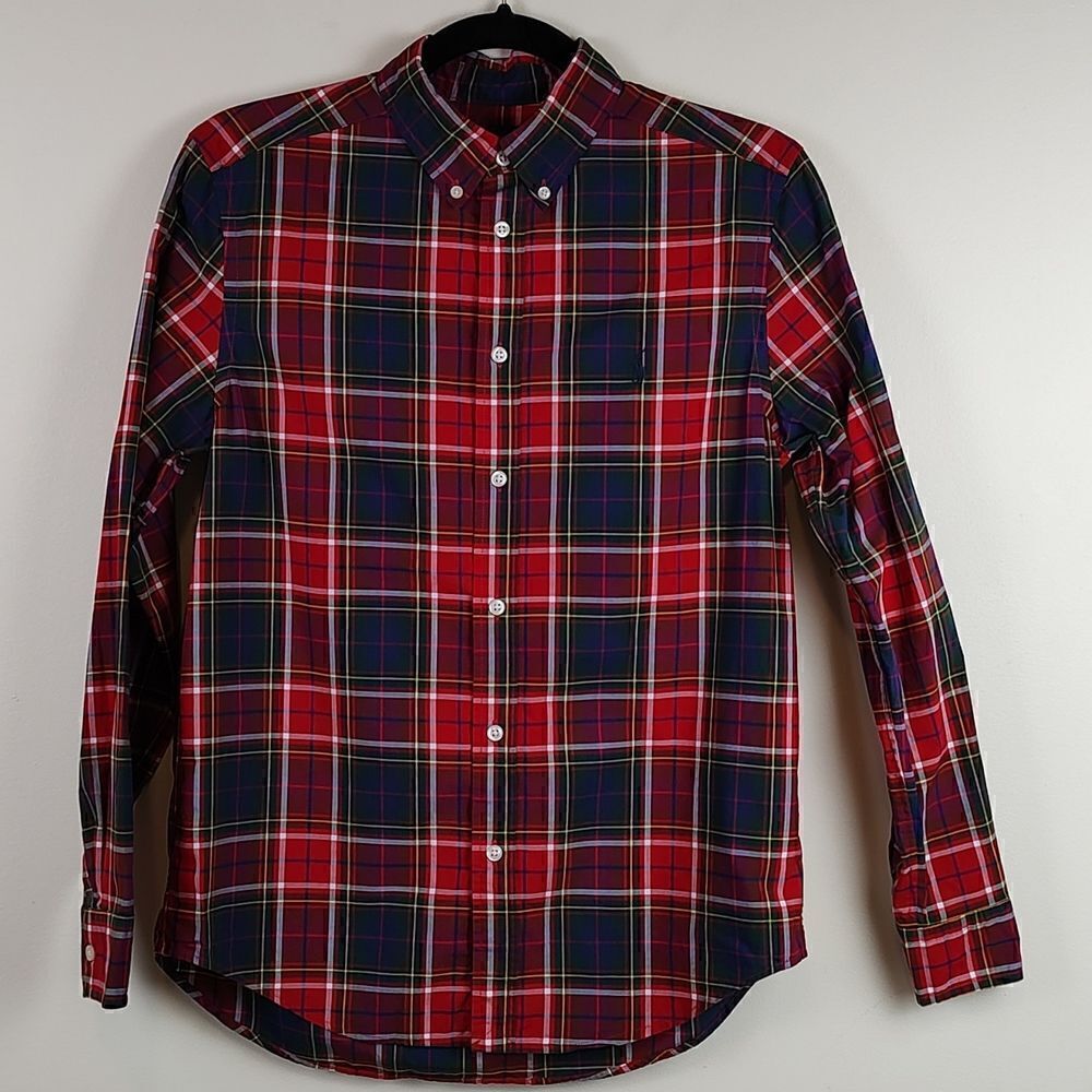 Ralph Lauren Natural Stretch Long Sleeve Plaid Button Down Shirt